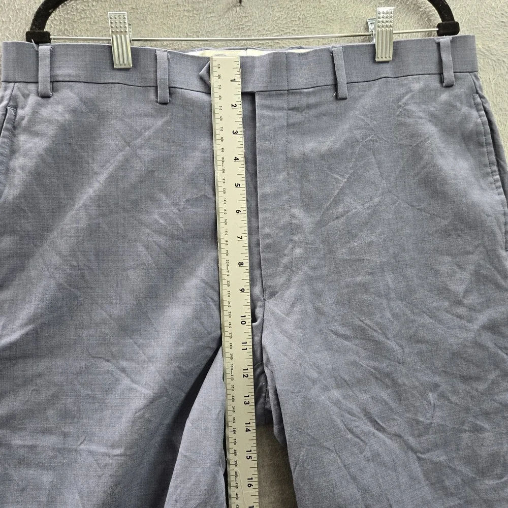 Lauren Ralph Men Pants 36W/34L Blue Wool Dress Pants‎ Total Comfort 33